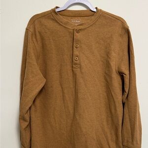 L.L. Bean Brown Long Sleeve Henley